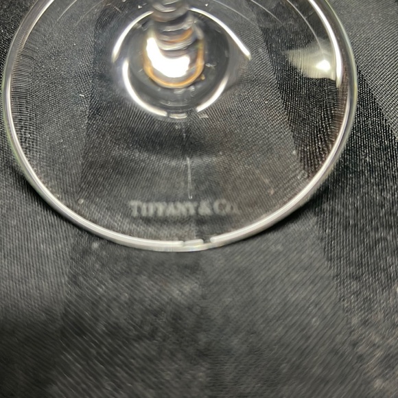 Tiffany & Co Set of 6 Crystal Stem Cordial / Wine  5oz Glasses, made in Slovenia - Picture 4 of 5